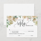 出欠返信カード, 返信, 返信 付属カード エンクロージャーカード (正面/裏面)