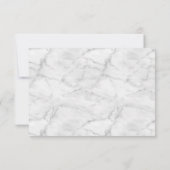 出欠返信 現代風 グレー マーブル ゴールド 筆記 出欠カード (裏面)