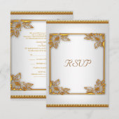 出欠 エレガント イベント ゴールド シルバー ホワイト (正面/裏面)