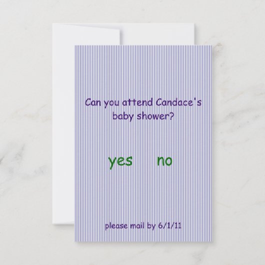 出欠 招待状 (裏面)