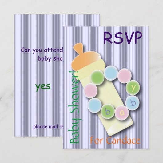 出欠 招待状 (正面/裏面)