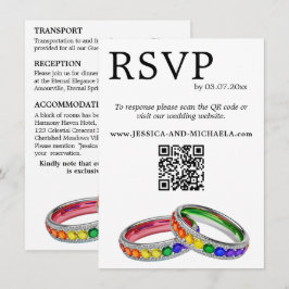 🌈 出欠+詳細 LGBTQ Prideの絡み合う愛 エンクロージャーカード