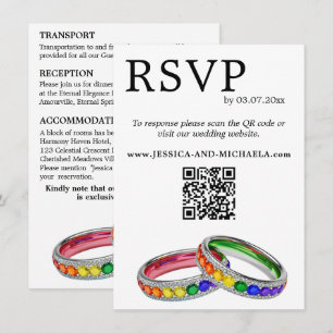 🌈 出欠+詳細 LGBTQ Prideの絡み合う愛 エンクロージャーカード