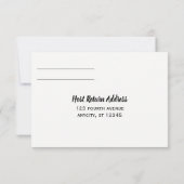 出欠・返信はがき | ブラシカリグラフィー（ブラック） 招待状 (裏面)