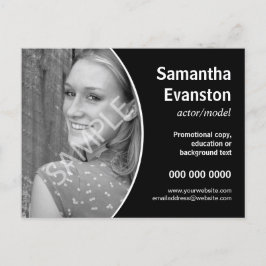 出演者用ヘッドショットカーブブラックプロモーション ポストカード