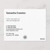 出演者用ヘッドショットカーブブラックプロモーション ポストカード (裏面)