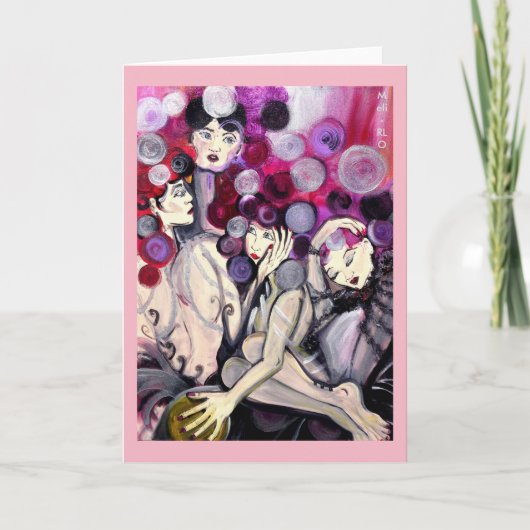 出演者「シルバー球」グリーティングカード カード (正面)