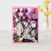 出演者「シルバー球」グリーティングカード カード (黄色い花)