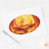 出火 楕円形シール (封筒)