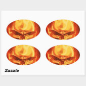 出火 楕円形シール (シート)