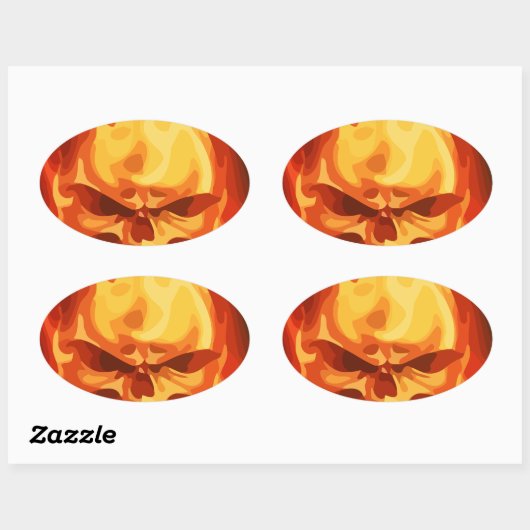 出火 楕円形シール (シート)