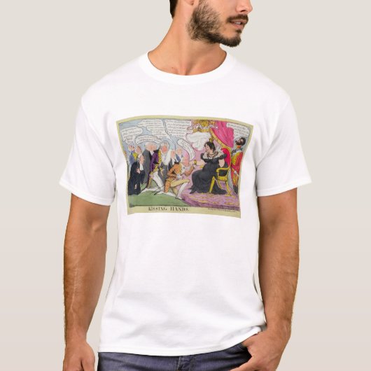 出版されるキスをするな手1827年(色のlitho) tシャツ (正面)
