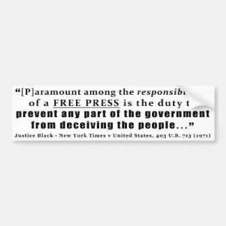 出版の自由の引用文の責任 バンパーステッカー