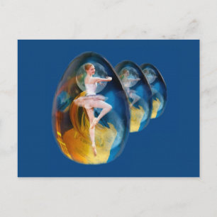 出現、ファンタジーフラクタルBallerinaポストカード ポストカード