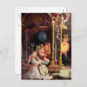 出生と天使 – クリスマスの魔法 シーズンポストカード (正面/裏面)