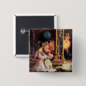 出生と天使 – クリスマスの魔法 缶バッジ (正面&裏面)