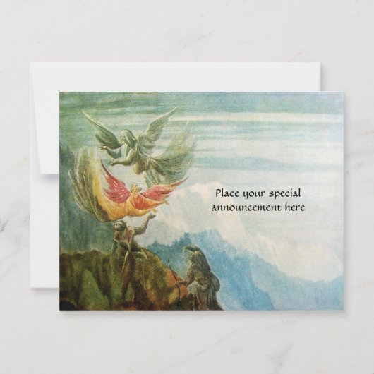 出生と天使 – クリスマスモノグラムの魔法 招待状 (裏面)