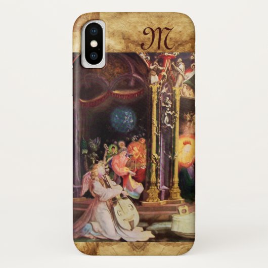 出生と天使 – クリスマスモノグラムの魔法 Case-Mate iPhoneケース (裏面)
