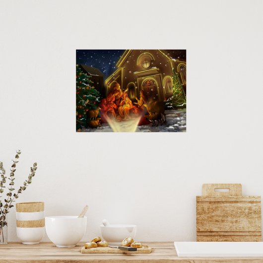 出生と教会 – キリストの誕生 ポスター (キッチン)