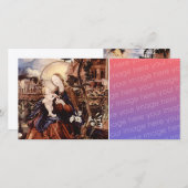 出生と白いユリ – クリスマスの魔法 シーズンカード (正面/裏面)