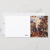 出生と白いユリ – クリスマスの魔法 シーズンカード (裏面)