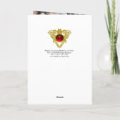 出生と白いユリ – クリスマスの魔法 シーズンカード (裏面)