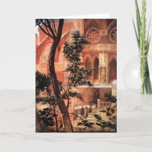 出生と白いユリ – クリスマスの魔法 シーズンカード (正面)