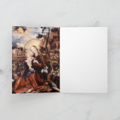 出生と白いユリ – クリスマスの魔法 シーズンカード (内部)