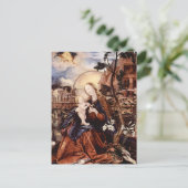 出生と白いユリ – クリスマスの魔法 シーズンポストカード (スタンド正面)