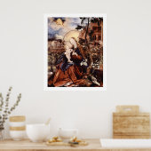 出生と白いユリ – クリスマスの魔法 ポスター (キッチン)