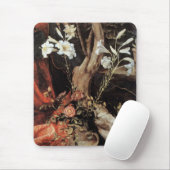 出生と白いユリ – クリスマスの魔法 マウスパッド (マウス)