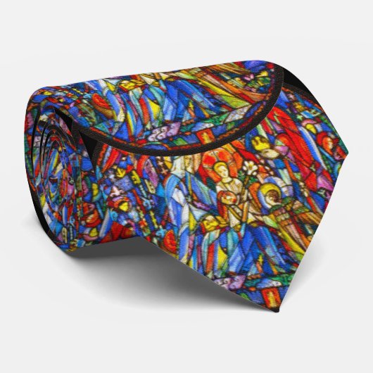 出生によって絵を描かれるステンドグラスのスタイル ネクタイ (ロール)