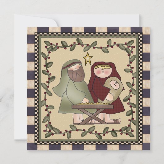 出生のクリスマスのパーティの招待状 招待状 (正面)