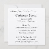 出生のクリスマスのパーティの招待状 招待状 (裏面)
