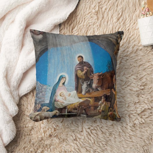 出生のクリスマスの装飾用クッション クッション (ブランケット)