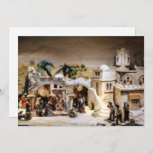 出生のクリスマスシーンの装飾 シーズンカード (正面/裏面)