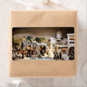 出生のクリスマスシーンの装飾 ラベル (インサイチュ)