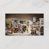 出生のクリスマスシーンの装飾 名刺 (裏面)