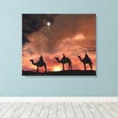 出生のクリスマスプレゼント キャンバスプリント (インサイチュ (ウッドフロア))