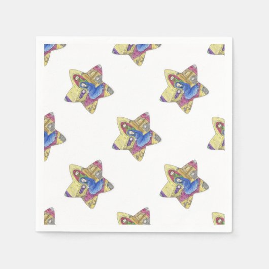 出生のクリスマス:ベビーイエス,マニガーのマリヤ スタンダードカクテルナプキン (正面)