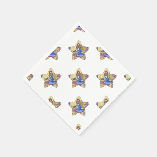 出生のクリスマス:ベビーイエス,マニガーのマリヤ スタンダードカクテルナプキン (角)