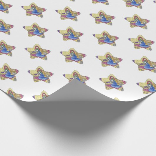 出生のクリスマス:ベビーイエス,マニガーのマリヤ ラッピングペーパー (角)