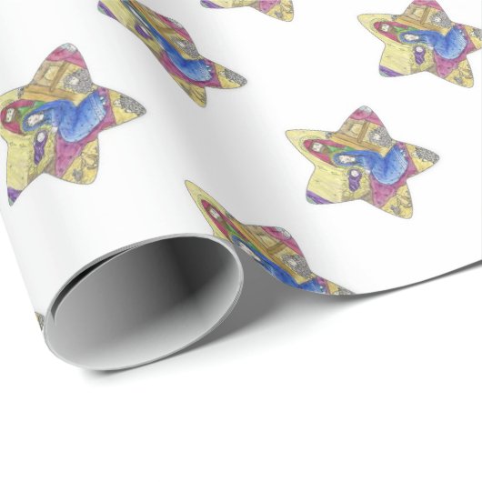 出生のクリスマス:ベビーイエス,マニガーのマリヤ ラッピングペーパー (ロールコーナー)