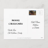 出生のクリブ崇拝の羊飼いのクリスマス シーズンポストカード (裏面)