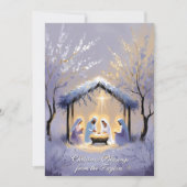 出生のシーンの栄光の神のクリスマスエレガントへ シーズンカード (正面)