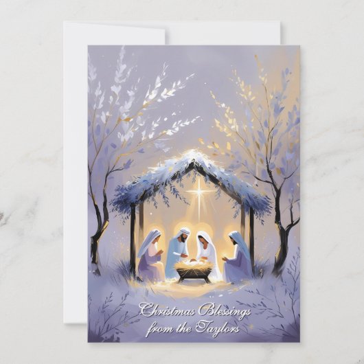 出生のシーンの栄光の神のクリスマスエレガントへ シーズンカード (正面)