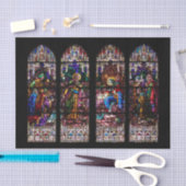 出生のステンドグラスのクリスマス 薄葉紙 (クラフト)