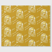 出生のステンドグラスの金ゴールド ラッピングペーパー (フラット)