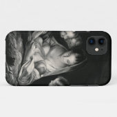 出生のベビーのイエス・キリスト聖母マリアの天使の白黒 Case-Mate iPhoneケース (裏面(横))