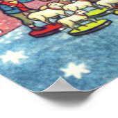 出生の下のクリスマスツリーのキャンバス印刷 ポスター (角)